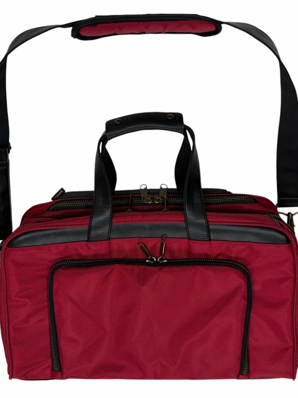 Nomad Lane Bento Bag Travel Briefcase Red USB Port 17” Carry On Duffle Luggage